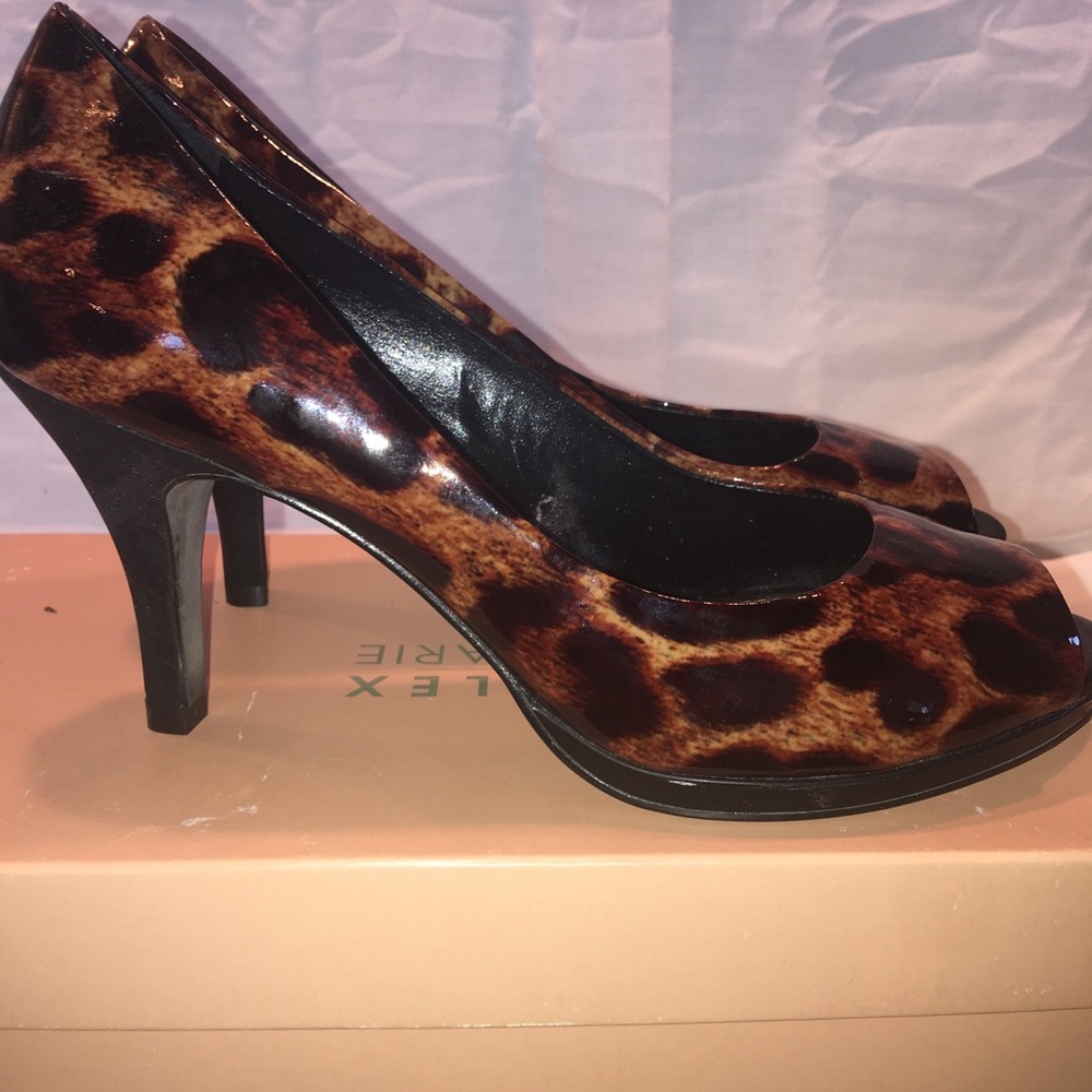 Women’s Alex Marie Cashmere Leopard Patent Heels